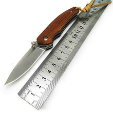 Load image into Gallery viewer, Handmade Folding Pocket Knife Damascus Red Wood Handle